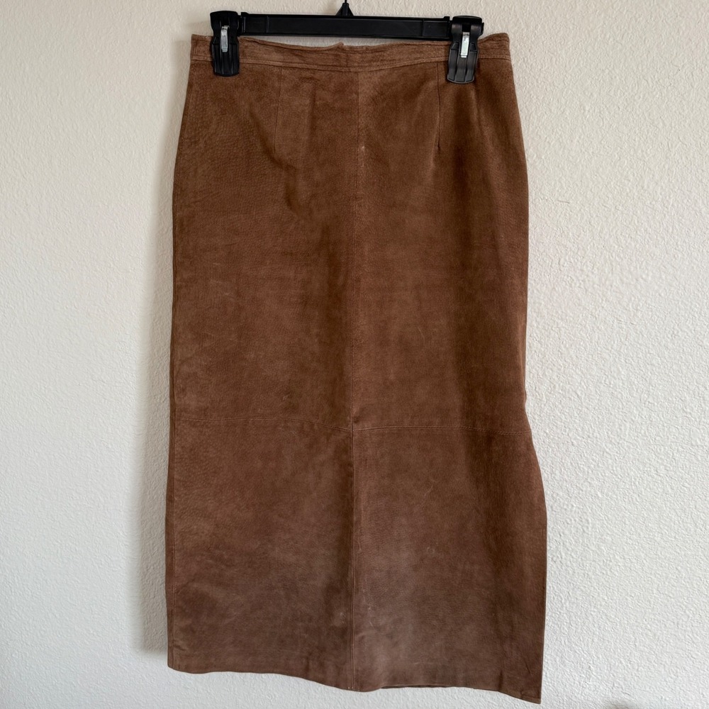 Vintage Sonoma Womens‎ 12 Brown Suede Maxi Skirt Country Boho Western Capsule